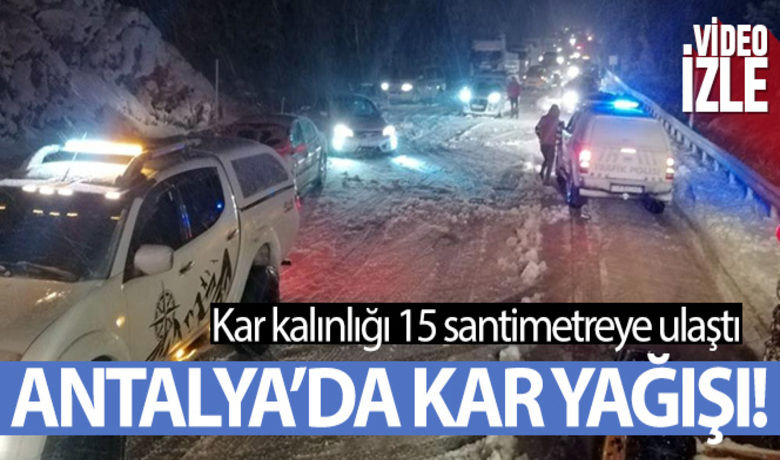 Antalya'da kar yağışı başladı - Antalya`yı Konya`ya bağlayan Akseki-Seydişehir karayolu üzerinde bin 825 metre rakımlı Alacabel mevkiinde kar yağışı başladı.  HABERİN VİDEOSU İÇİN TIKLAYINIZ