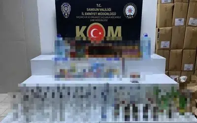Samsun polisinden sahte içki operasyonu: 2 gözaltı
