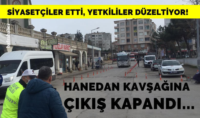 Hanedan Kavşağına Çıkış Kapandı - Samsun’un Bafra ilçesi Tofaş Kavşağının düzenlenmesi sonrası ortaya çıkan daha büyük sorunlar için yeni çözümler aranıyor. 