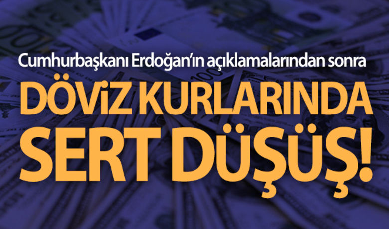 Dolar ve euroda sert düşüş! - Cumhurbaşkanı Erdoğan'ın Kabine Toplantısı'nın ardından ekonomiye ilişkin yaptığı açıklamaların ardından dolar 13,4822'e, euro da 15,2282'e düştü.