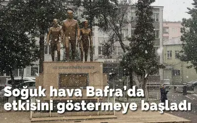 Soğuk Hava Bafra'da Etkisini Göstermeye Başladı