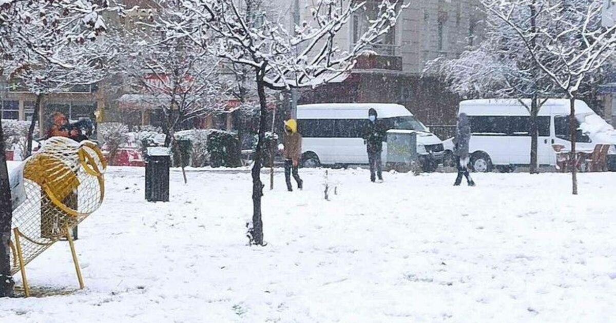 Bafra’da kar yağışı
