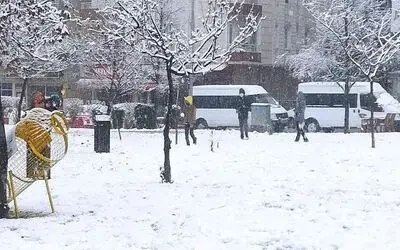 Bafra’da kar yağışı
