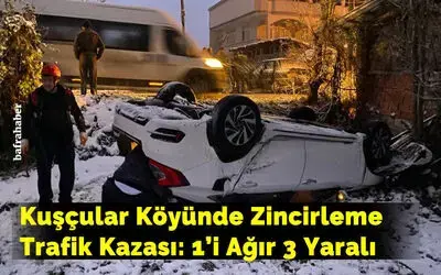 Kuşçular Köyünde Zincirleme Trafik Kazası: 1’i Ağır 3 Yaralı