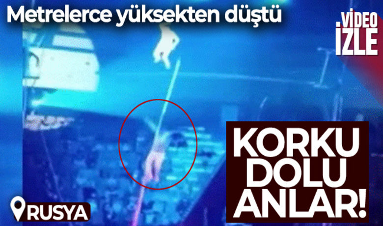 Rusya'da ip cambazı gösterisırasında metrelerce yüksekten yere çakıldı - Rusya'da gösteri yapan ip cambazı, dengesini kaybederek metrelerce yüksekten yere çakıldı.