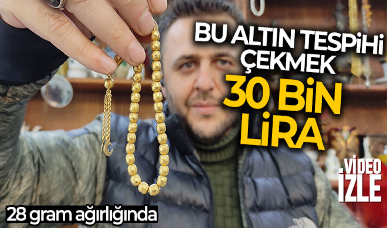 Altın tespih büyük ilgi çekiyor - Bursa'da antikacıda satışa çıkan altın tespih büyük ilgi çekiyor.