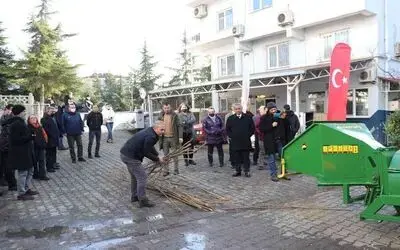 Terme’de fındık dal öğütme makinesi teslimi
