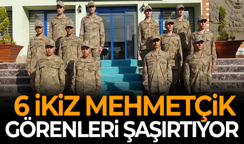 6 İkiz Mehmetçik görenleri şaşırtıyor - Tokat İl Jandarma Komutanlığında vatani görevini yapan 6 ikiz Mehmetçik görenleri şaşırtıyor.