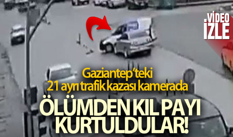 Gaziantep'teki 21 ayrı trafik kazası kameralarda - Gaziantep kent merkezinde son bir hafta içerisinde yaşanan 21 trafik kazası, kent güvenlik yönetim sistemi ve plaka tanıma sistemi kameralarına yansıdı.