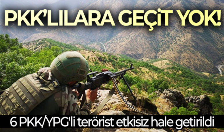 MSB: '6 PKK/YPG'literörist etkisiz hale getirildi' - MSB: "Barış Pınarı, Zeytin Dalı ve Fırat Kalkanı bölgelerinde taciz ateşi ve sızma girişiminde bulunan 6 PKK/YPG'li terörist etkisiz hale getirildi."