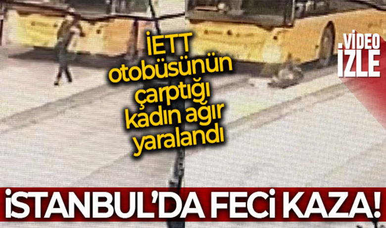 İstanbul'da feci kaza kamerada - Beyoğlu’nda işe gitmek için yola çıkan bir kadına refüjden yolun karşısına geçeceği esnada İETT otobüsü çarptı. Feci kaza kameralara yansırken, başını sert şekilde yere vuran kadın ağır yaralı olarak hastaneye kaldırıldı.
