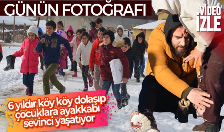 6 yılda 50 bin çocuğa ayakkabı giydirdi - Siirt'te yetiştirme yurdunda büyüyen 31 yaşındaki Kadir Özdemir, 6 yıldır gezdiği köylerdeki çocuklara ayakkabı sevinci yaşatıyor.
