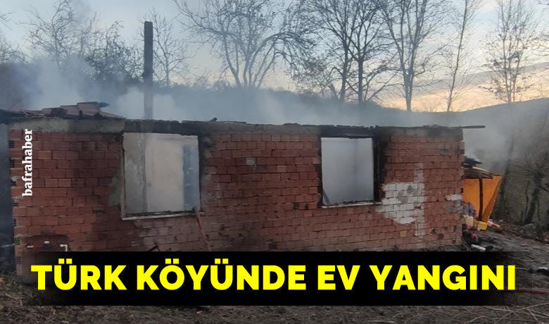 Türk Köyünde ev yangını - Samsun’un Bafra ilçesinde sobadan çıkan yangında ev küle döndü. Bir kişi yaralandı.