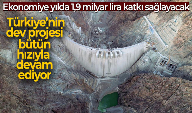 Türkiye'nin dev projesi bütün hızıyla devam ediyor - Tamamlandığında Türkiye'nin en yüksek, dünyanın ise üçüncü barajı olacak olan Yusufeli Barajı'nda su tutma işleminin gerçekleşmesi için çalışmalar devam ediyor.