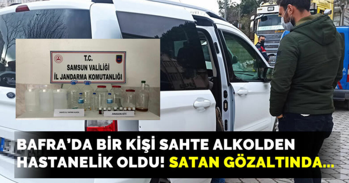 Bafra'da sahte alkolden 1 kişi zehirlendi