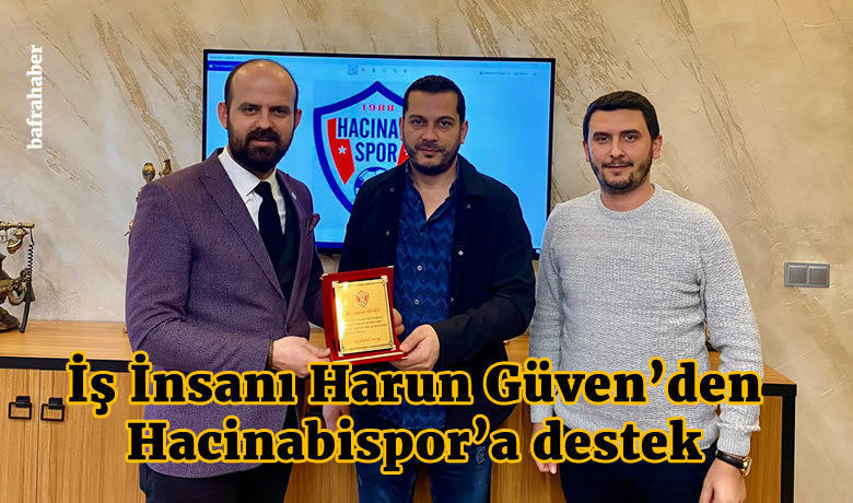 İş İnsanı Harun Güven’den Hacinabispor'a Destek - Samsun Süper Amatör Liginde mücadele eden Bafra Hacınabispor'a, Ankara’da ticaret hayatını sürdüren Harun Güven tarafından destek verildi.
