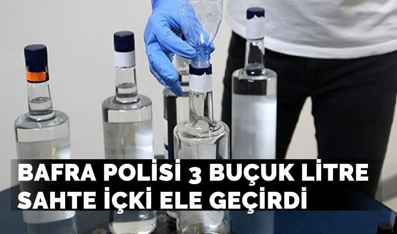 7 pet şişede 3 buçuklitre sahte içki ele geçirildi