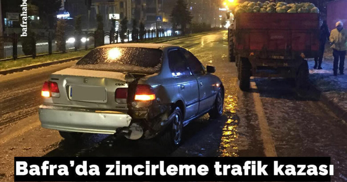 Bafra’da zincirleme trafik kazası