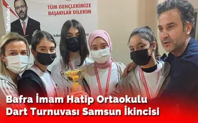 Bafra İmam Hatip Ortaokulu Dart Turnuvası Samsun 2.si