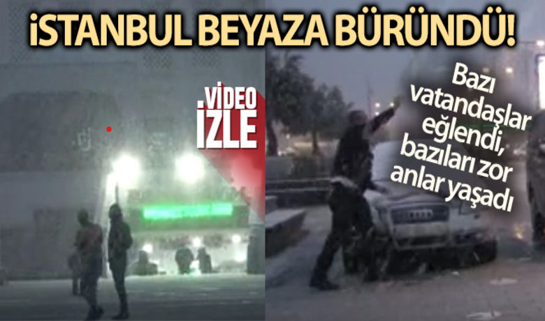 İstanbul beyaza büründü: Bazı vatandaşlareğlendi, bazıları zor anlar yaşadı - İstanbul’da beklenen kar yağışı akşam saatlerinde etkisini gösterdi. Yoğun kar nedeniyle bazı vatandaşlar otobüs duraklarına sığınırken, bazı vatandaşlar ise kartopu oynadı.