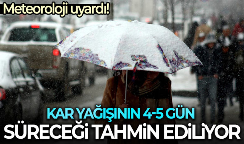 Meteoroloji'den hava durumu açıklaması! - Marmara'nın doğusu, İç Ege, Akdeniz, İç Anadolu'nun kuzey ve batısı, Batı Karadeniz ile Samsun, Çorum ve Amasya çevrelerinde kuvvetli ve yoğun kar yağışı bekleniyor. Hava sıcaklığı batı bölgeleri ile Güneydoğu Anadolu Bölgesi'nde mevsim normallerinin 4-6 derece altında, diğer yerlerde mevsim normalleri civarında olacak. İstanbul'da kar yağışının 4-5 gün süreceği tahmin ediliyor.