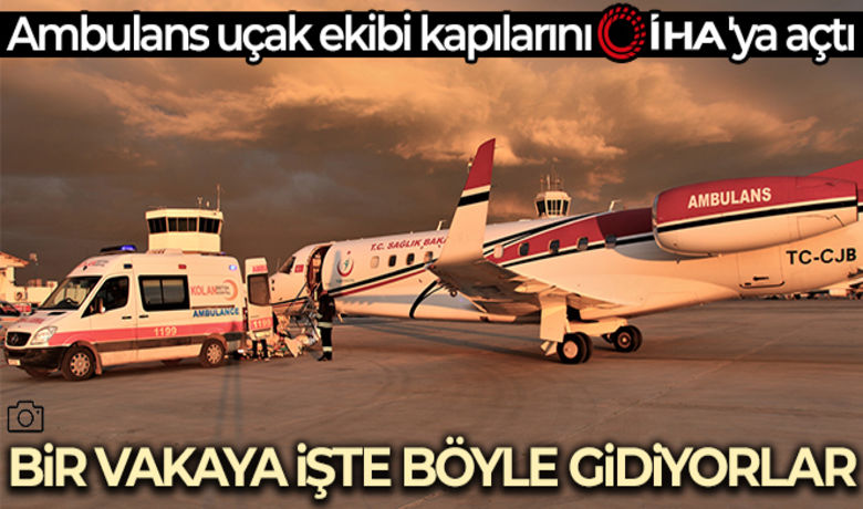 Ambulans uçaklar bir vakaya işte böyle gidiyor - Sağlık Bakanlığı envanterine 2010 yılında katılan ambulans uçaklar, gerektiği zaman adeta bir ‘hava hastanesine` dönüşebiliyor. Kuzey Kıbrıs Türkiye Cumhuriyeti'nde (KKTC) trafik kazası geçiren iki Türk vatandaşı ambulans uçakla Türkiye'ye getirildi.	Utku Şimşek - Cem Geçim	 