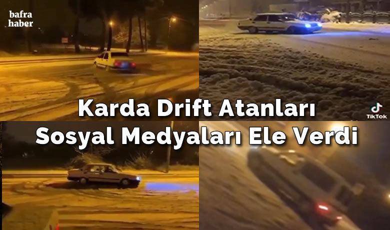 Karda Drift Atanları Sosyal Medya Ele Verdi