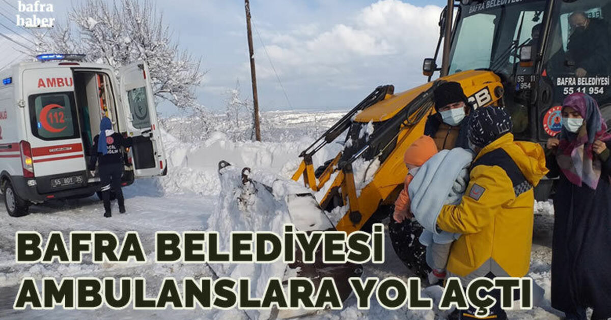 Bafra Belediyesi ambulanslara yol açtı