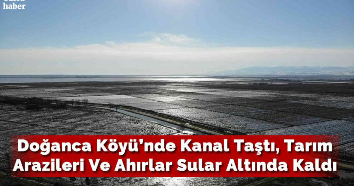 Sular altında kalan tarım arazileri havadan görüntülendi