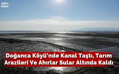 Sular altında kalan tarım arazileri havadan görüntülendi
