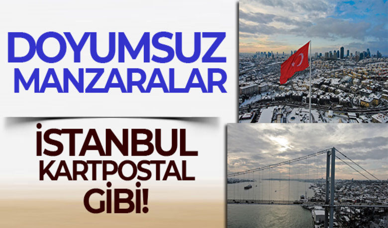 İstanbul kartpostal gibi:İşte doyumsuz kar manzaraları - İstanbul'da yoğun kar yağışı ve fırtına ile birlikte hayat durma noktasına gelirken, Boğaz'da eşsiz bir manzara oluştu. Ahmet Faruk Sarıkoç - İsmail Coşkun-İHA