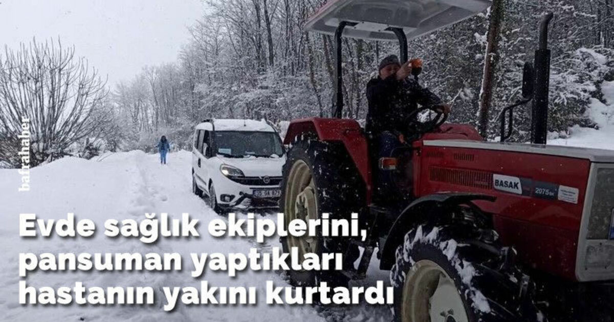 Evde sağlık ekiplerini, pansuman yaptıkları hastanın yakını kurtardı