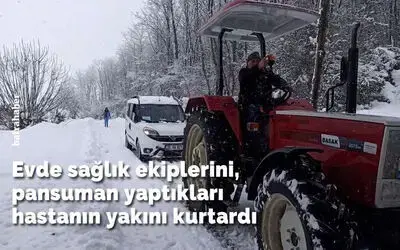 Evde sağlık ekiplerini, pansuman yaptıkları hastanın yakını kurtardı