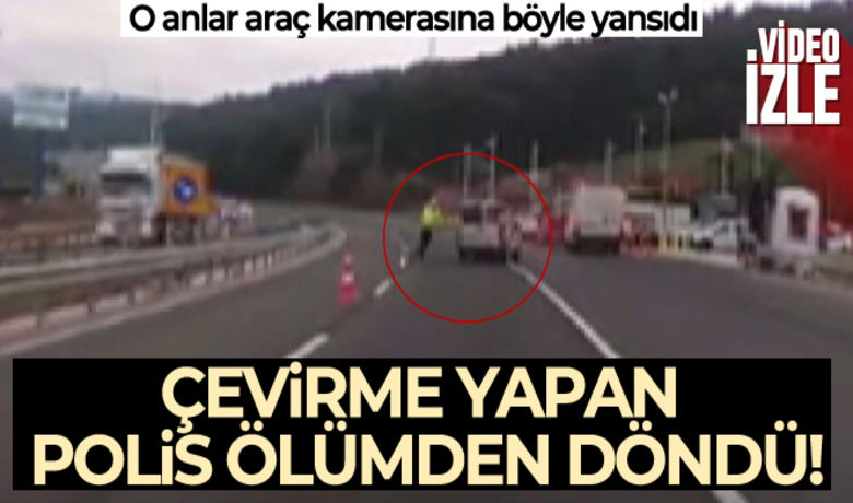 Çevirme yapan polis ölümdendöndü: O anlar kamerada - İzmir'in Bornova ilçesinde bulunan çevirme noktasında görev yapan bir polis, hızlı giren bir aracın altında kalmaktan son anda kurtuldu. O anlar bir vatandaşın araç kamerası tarafından görüntülendi.