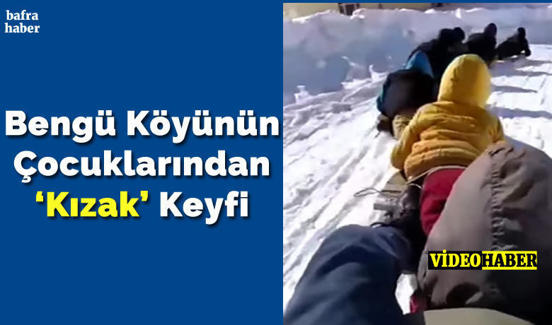 Bengü Köyünün Çocuklarından 'Kızak' Keyfi