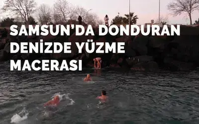 Samsun’da Donduran Denizde Yüzme Macerası