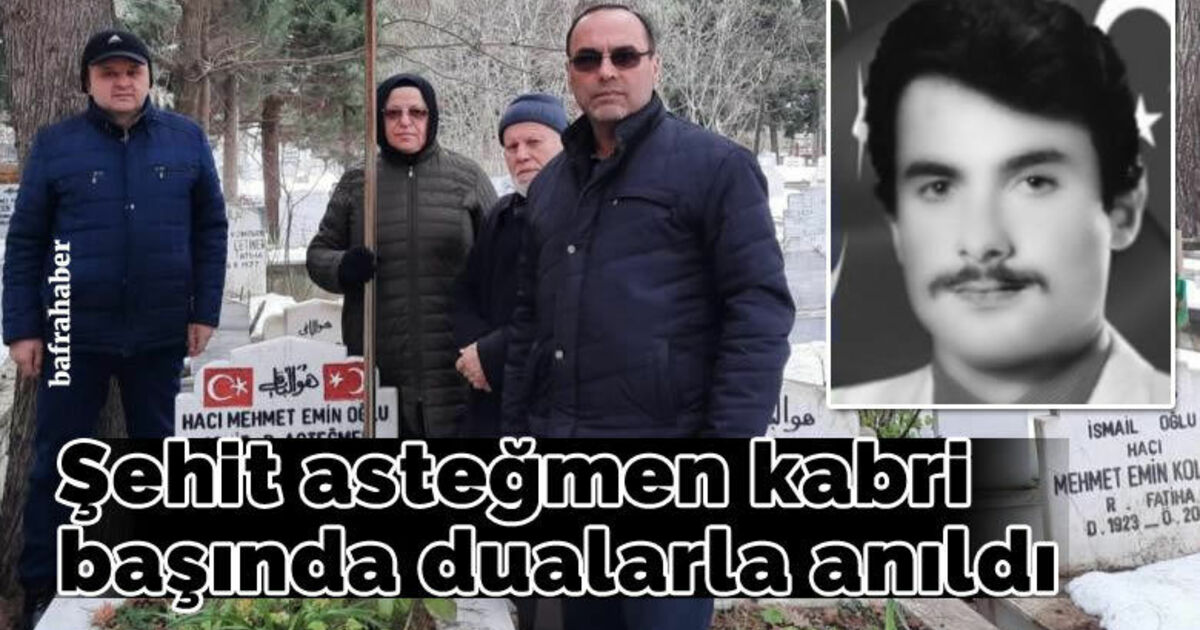Şehit asteğmen kabri başında dualarla anıldı