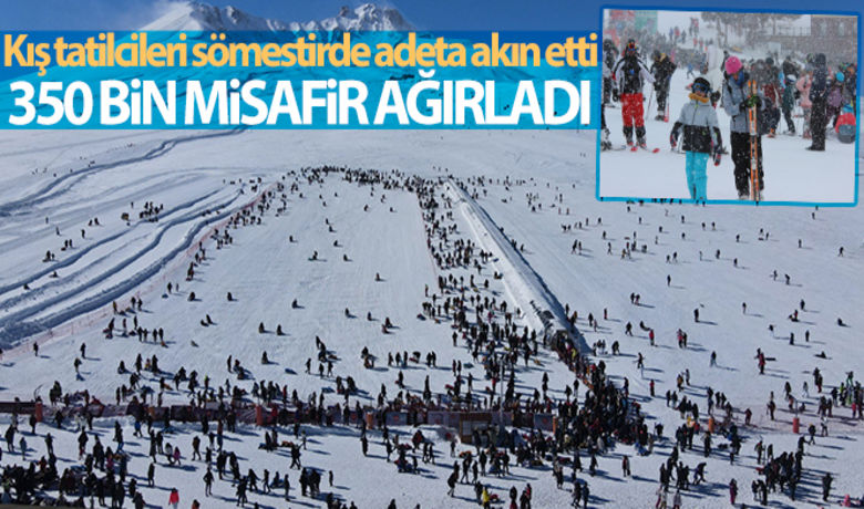 Erciyes sömestirde 350 bin misafir ağırladı - Türkiye'nin en önemli kayak merkezlerinden biri olan Erciyes Kayak Merkezi; sömestir tatilinde yaklaşık 350 bin ziyaretçiye ev sahipliği yaptı. Erciyes A.Ş. Yönetim Kurulu Başkanı Murat Cahid Cıngı; "Hem dağ hem şehir merkeziyle birbiriyle entegre vaziyette gayet güzel bir sömestir geçirdik. Yapmış olduğumuz tespitlere göre de yaklaşık 350 bin kişi bu 15 günlük zaman dilimi içerisinde Erciyes'i ziyaret etti" dedi.