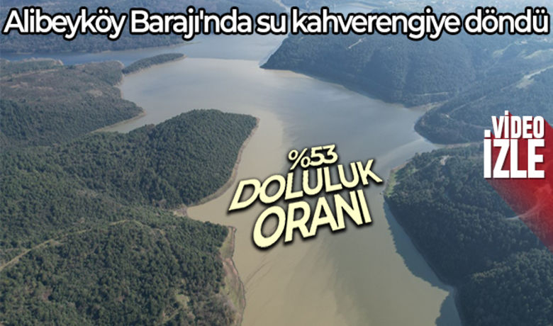 Alibeyköy Barajı'nda su kahverengiye döndü - İstanbul’da karların erimesiyle Alibeyköy Barajı'nda doluluk oranı yüzde 53’e yükseldi. Ancak derelerden gelen çamurlu suyun etkisiyle barajda suyun rengi kahverengiye döndü.