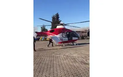 Felç geçiren hastaya ambulans helikopter yetişti
