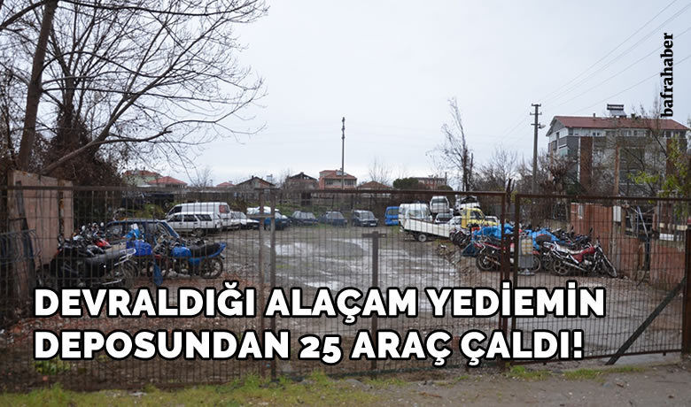 Alaçam Yediemin parkından 25 araç çalındı