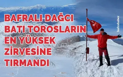 Bafralı Dağcı Batı Torosların En Yüksek Zirvesine Tırmandı 