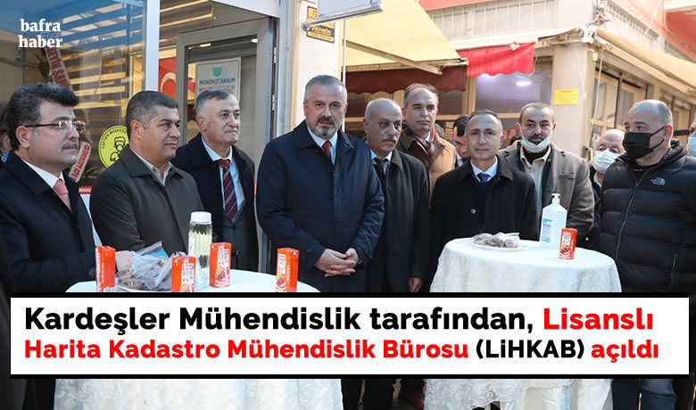 Kardeşler Mühendislik Tarafından, LisanslıHarita Kadastro Mühendislik Bürosu Açıldı - Samsun’un Bafra ilçesinde Kardeşler Mühendislik tarafından lisanslı harita kadastro mühendislik bürosu törenle açıldı. 