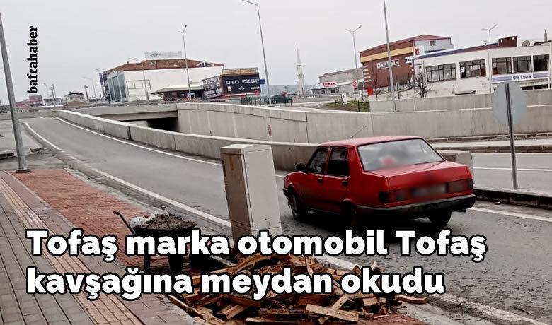 Tofaş marka otomobil Tofaş kavşağına meydan okudu