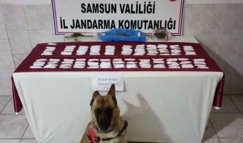 Bafra'da 120 paket satışahazır uyuşturucu ele geçirildi