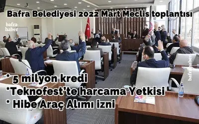 Bafra Belediyesi 2022 Mart Meclis Toplantısı