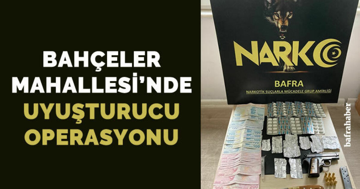 Bafra’da uyuşturucu operasyonu: 1 tutuklama