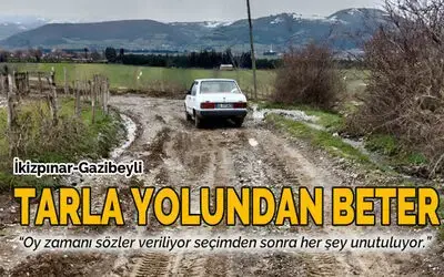 İkizpınar Gazibeyli Yolu Tarla Yolundan Beter!