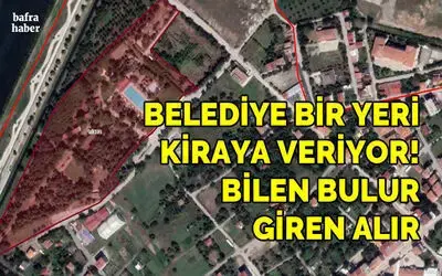 Bafra Belediyesinden Ali Kale Turistik Tesislerinde Kiralık Boş Alan