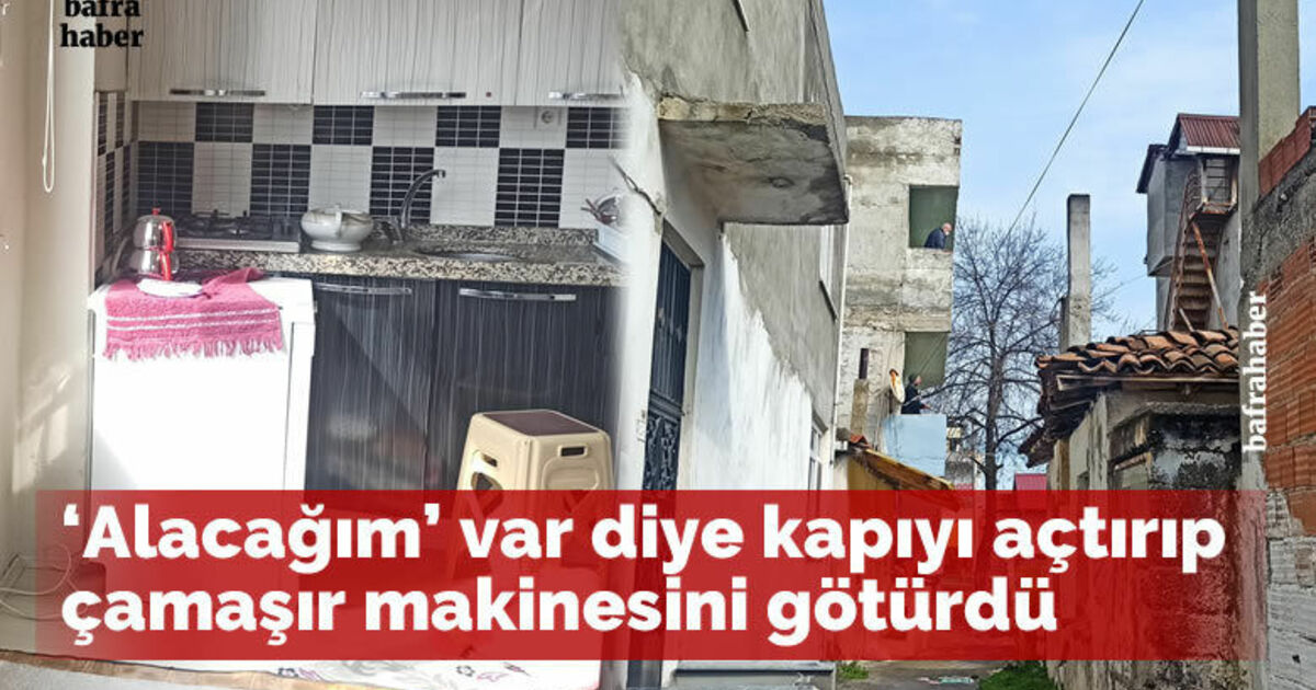 ’Alacağım’ var diye kapıyı açtırıp çamaşır makinesini götürdü